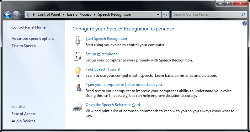Speech Recognition Window